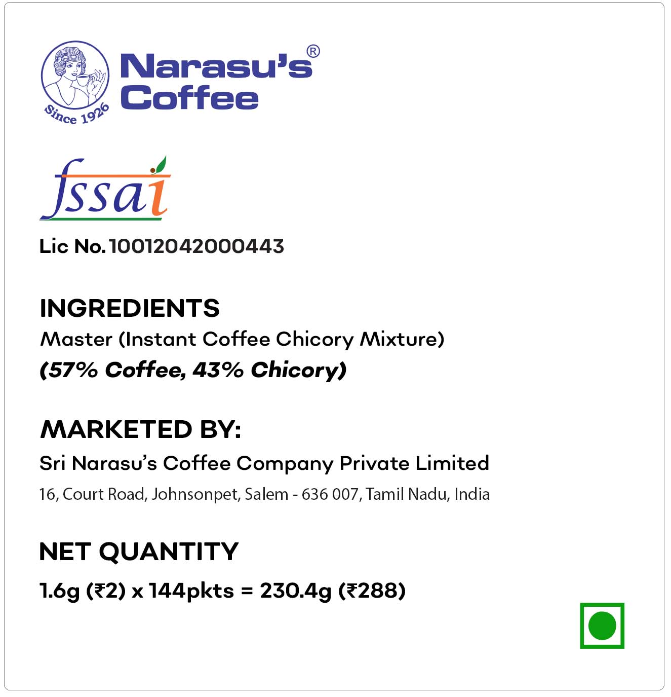 Master Extra Strong Sachets